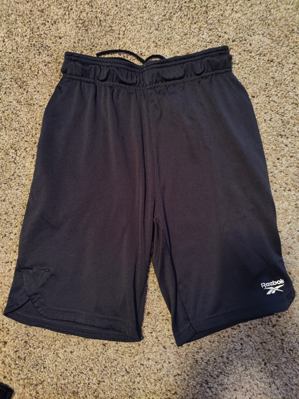 Reebok Men's Black And Charcoal Gray Athletic Shorts - Lightweight Performance